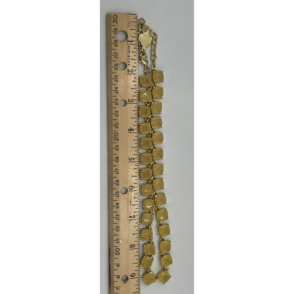 Fornash VTG Tennis Necklace & Bracelet Set Yellow Opalescent Stones Prom Glamour - Picture 10 of 10